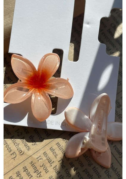 Lotus Çiçek Figürlü Pens Toka Somon SBT1636 fiyatları