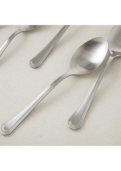 Oreon Saten Mat 6'lı Çay Kaşığı Gümüş modelleri