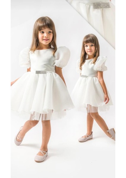 Tüllü ve Saten Kız Çocuk Bayramlık ve Mezuniyet Elbisesi