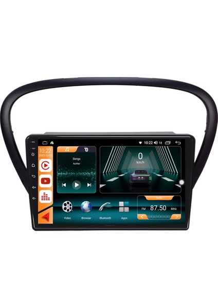 Peugeot 607 Android 10 Multimedya Carplay 2gb Ram + 32GB HDD Navigasyon Ekran