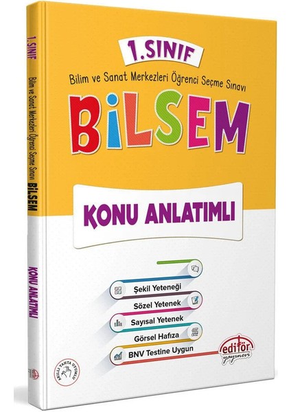 1. Sınıf Bilsem Sınavlarına Hazırlık Seti Yeni Tarz Sorular