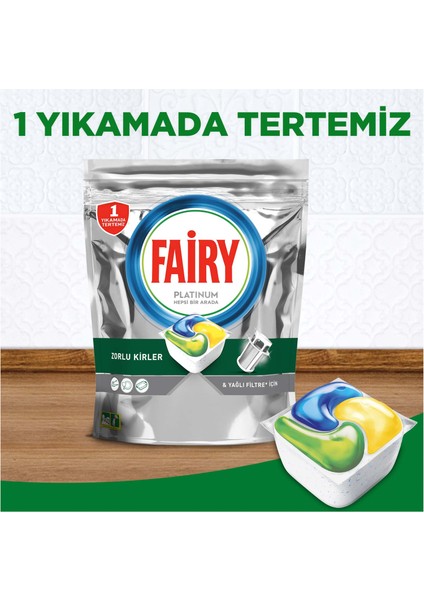 Platinum  90 Yıkama Kapsül Limon Kokulu +Platinum 500 ml Hijyen+Sünger