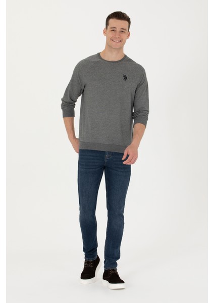 Erkek Antrasit Melanj Sweatshirt 50274090-VR081 fırsatları