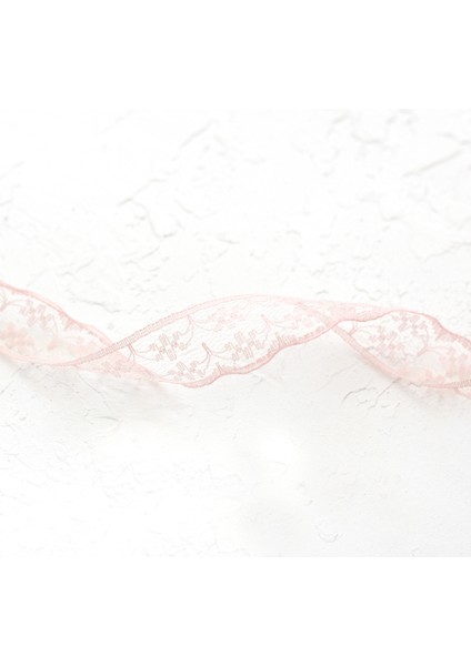 Dantel şerit 2 metre, 2 cm Açık Pembe