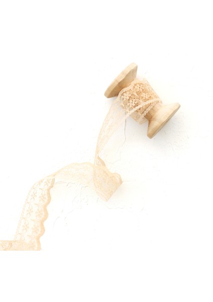 Dantel şerit 2 metre, 2 cm Sütlü Kahve