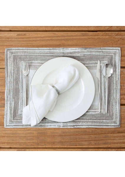 Bagliore Amerikan Servis 35X50 cm Beyaz-Silver