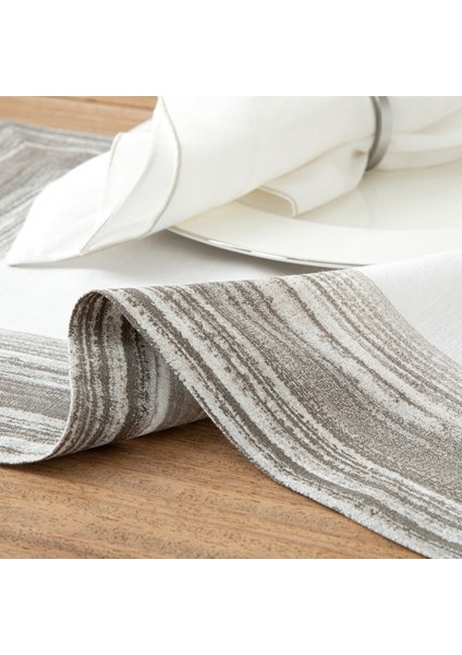 Bagliore Amerikan Servis 35X50 cm Beyaz-Silver