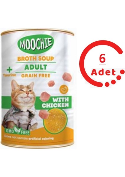 Et Suyu Çorba Tavuklu Yetişkin Kedi 135 ml x 6 Adet