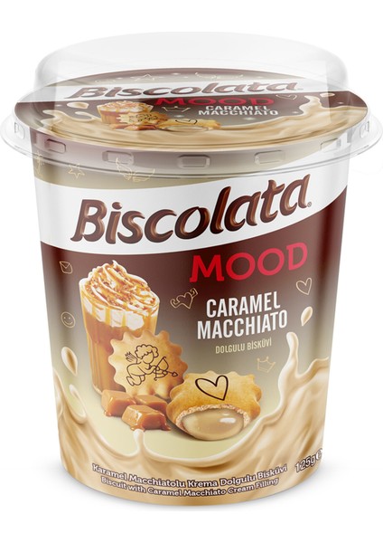 Biscolata Mood Caramel Macchiato 125 gr x 3 Adet