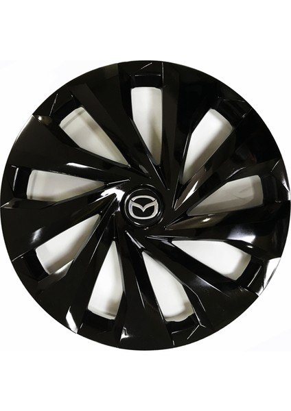 Mazda Uyumlu 15 Inç 4 Adet Piano Black Siyah Jant Kapağı Takımı