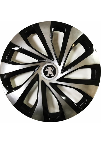 Peugeot 107 Uyumlu 15 Inç Piano Black Siyah Jant Kapağı 4 Adet