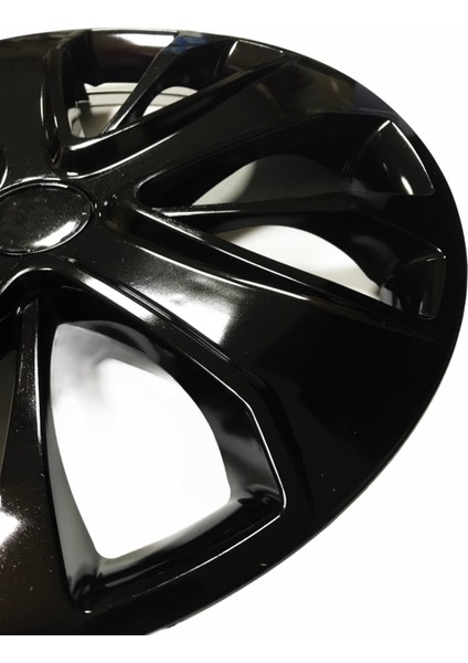 Renault 12 Uyumlu 15 Inç Piano Black Siyah Jant Kapağı 4 Adet modelleri