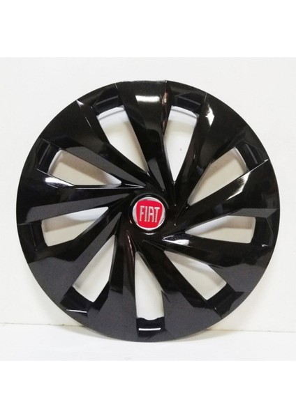 Fiat 15 Inç Piano Black Jant Kapağı 4 Adet Amblem Hediye