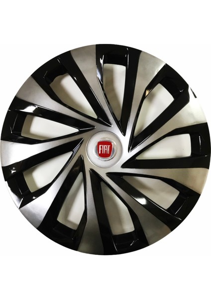 Fiat Fiorino Uyumlu 15 Inç Piano Black Siyah Jant Kapağı 4 Adet