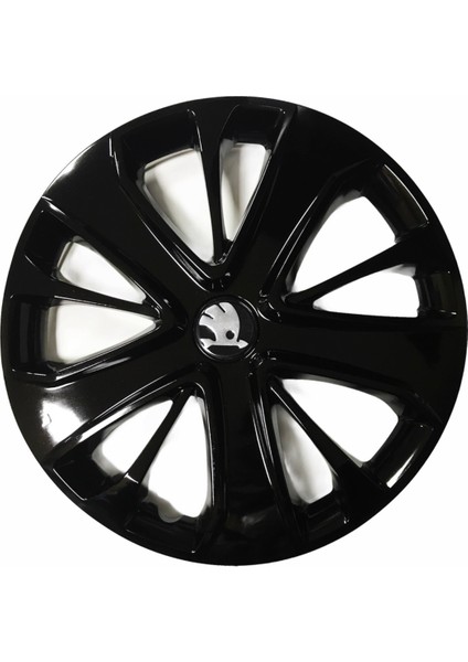 Skoda Uyumlu 15 Inç Piano Black Siyah Jant Kapağı 4 Adet