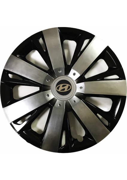 Hyundai Getz Uyumlu 15 Inç Piano Black Siyah Beyaz Renkli Jant Kapağı 4 Adet