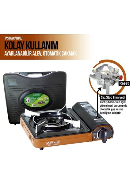 Tekli Portatif Kamp Ocak Gaz Stop Emniyetli Taba fiyatları