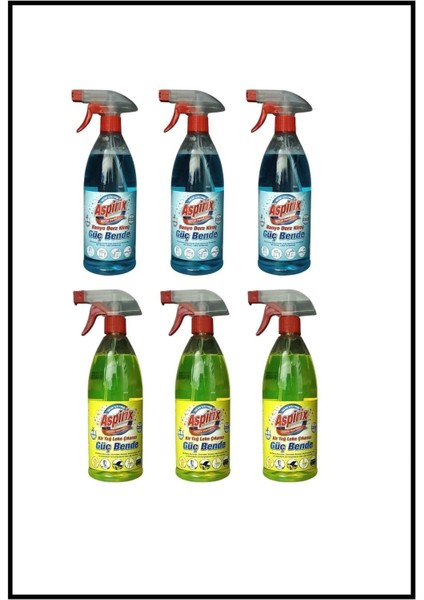 Asprix Sarı Güç 3 Adet +Asprix Mavi Güç 3 Adet 750 ml