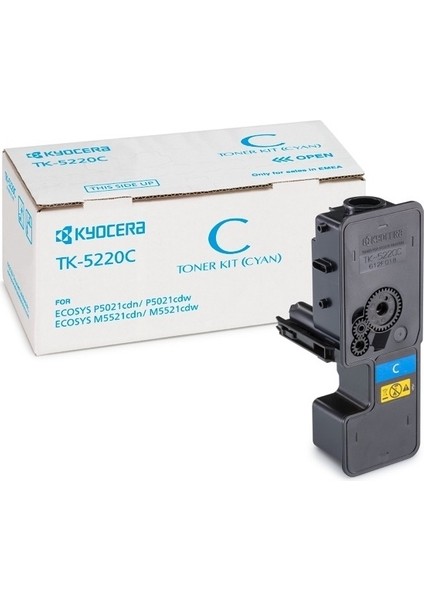 HPZR Kyocera Mita TK-5220 Mavi Orjinal Toner