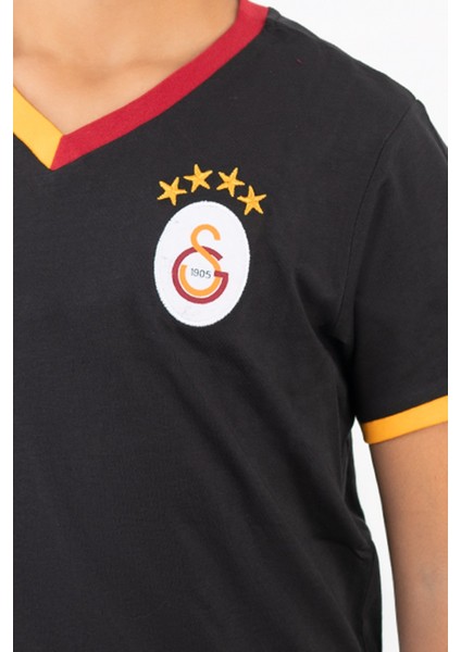 Galatasaray Çocuk Lisanslı Armalı Siyah Tshirt C12005