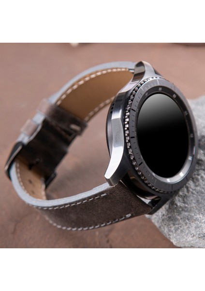 Samsung Galaxy Watch 4 / 5 / 6 / 7 44MM / 40MM / Galaxy Watch 5 Pro 45MM / Galaxy Watch 4 44MM / 40MM / Galaxy Watch 4 Classic 46MM / 42MM 47MM Active 2 40MM / 44MM Uyumlu Croco Deri Kordon