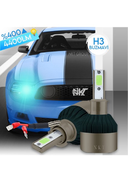Point Group H3 Ice Blue Buz Mavi LED Xenon Far Ledi LED Zenon Far Ampulü