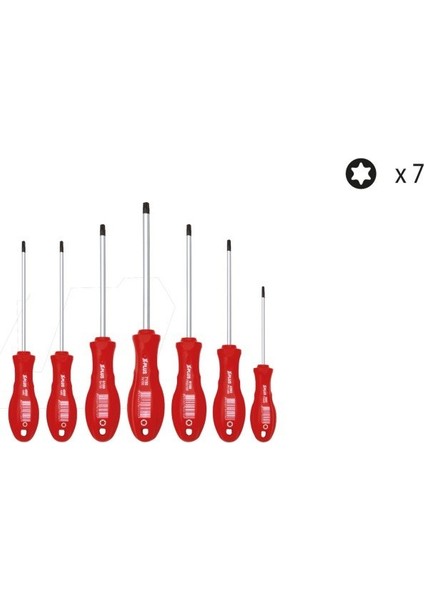 Cer-Pa X-Plus Torx Tornavida Takımı 7 Pcs.
