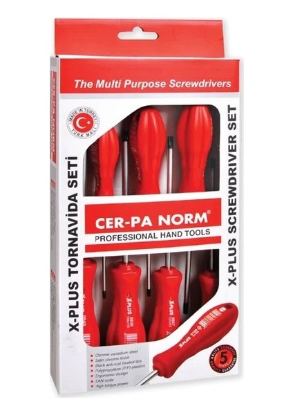 Cer-Pa X-Plus Torx Tornavida Takımı 7 Pcs. modelleri