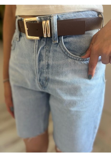 City Boy Jean Şort, Paçası Kesik Taşlanmış ,bermuda Denim Mavi Kot Şort