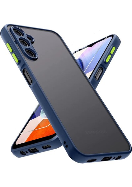 Galaxy A14 Kılıf 3D Kamera Korumalı Parmak Izi Leke Yapmaz Arkası Mat Kenarları Renkli Smoky Case