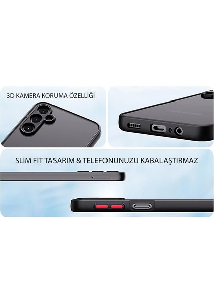 Galaxy A14 Kılıf 3D Kamera Korumalı Parmak Izi Leke Yapmaz Arkası Mat Kenarları Renkli Smoky Case
