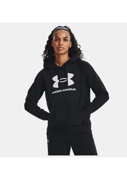 Under Armour Kadın UA Rival Fleece Big Logo Kapüşonlu Üst 1379501-001