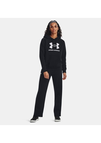 Under Armour Kadın UA Rival Fleece Big Logo Kapüşonlu Üst 1379501-001