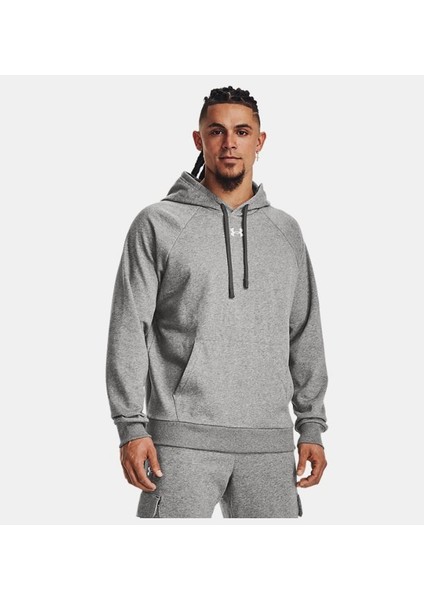 Erkek UA Rival Fleece Kapüşonlu Üst 1379757-025
