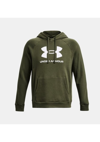 Erkek UA Rival Fleece Logo Kapüşonlu Üst 1379758-390 fırsatları