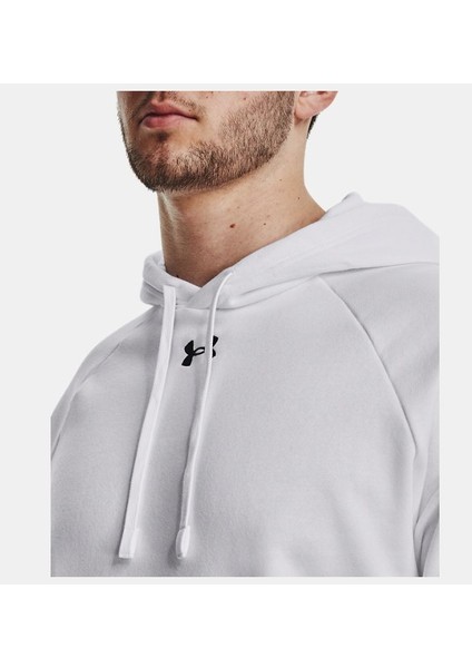 Erkek UA Rival Fleece Kapüşonlu Üst 1379757-100 indirimleri