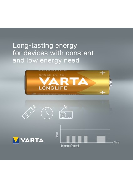 VARTA Longlife Aa  Alkalin Kalem Pil 10'lu Paket