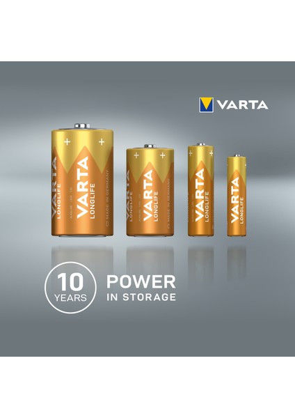 VARTA Longlife AAA Alkalin kalem pil 10'lu paket