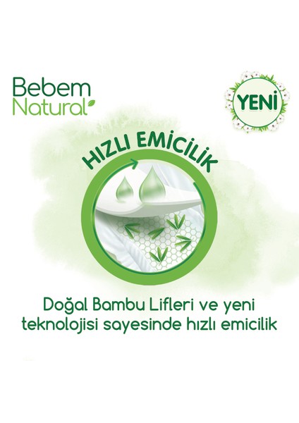 Bebem Natural Bebek Bezi 6 Beden Ekstra Large Aylık Fırsat Paketi 100 Adet