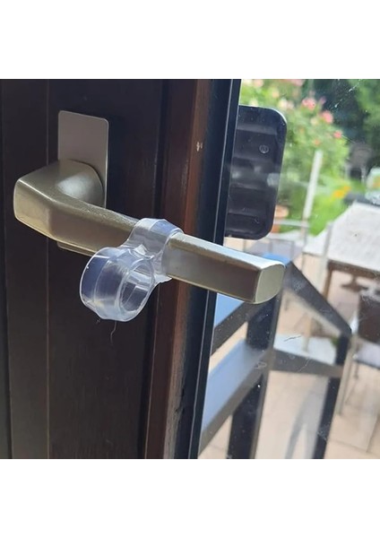 10 Adet Şeffaf Silikon Kapı Durdurucu Tutucu Pencere Kolu Stoperi Kapı Kolu Tamponu