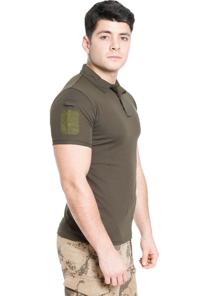 Vogel Tactical Kısa Kol Polo Yaka Taktik T-Shirt - Haki