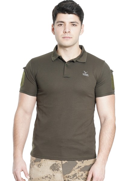 Vogel Tactical Kısa Kol Polo Yaka Taktik T-Shirt - Haki