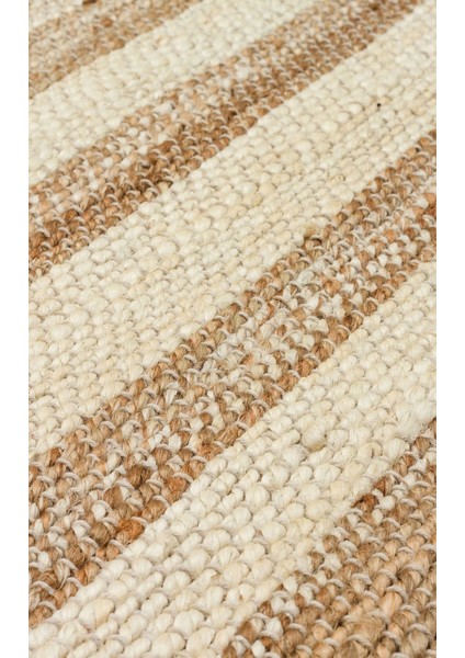 Echo Ech 11 Natural White Xw Flatweave El Dokuma Naturel Jüt Hasır Halı