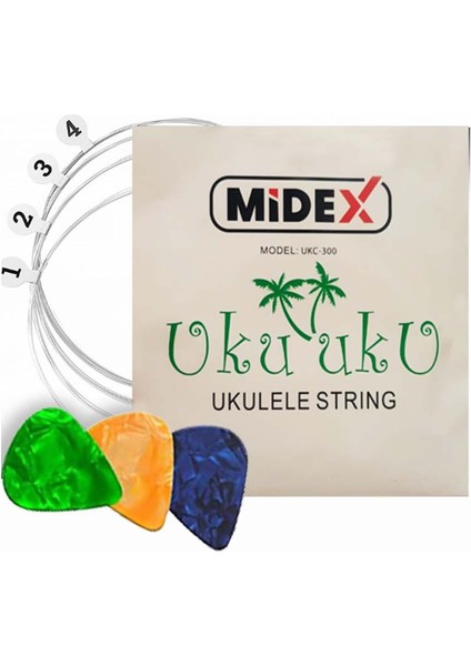 UKC-300 Ukulele Teli 1 Takım (Pena Hediye)