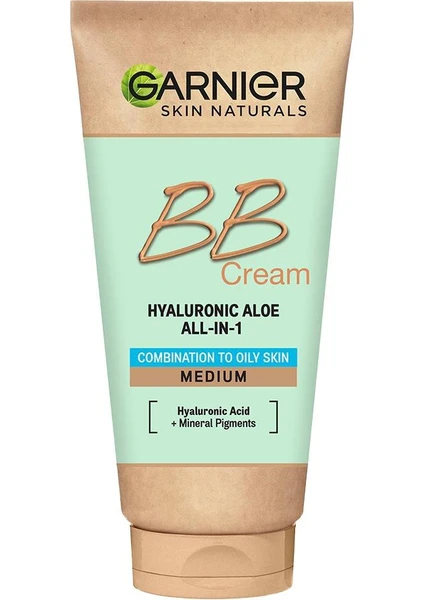 BB Krem Hyaluronic Aloe Yağlı Karma Ciltler Orta Ton 50 ml