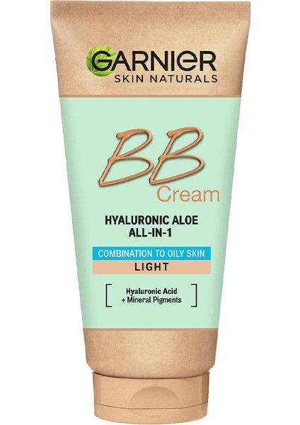 BB Krem Hyaluronic Aloe Yağlı Karma Ciltler Açık Ton 50 ml