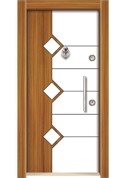 3555 Ahşap Kaplama Çelik Kapı, Kaplama Daire Kapısı
