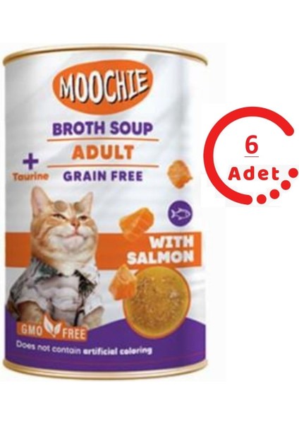 Somon Balıklı Yetişkin Kedi Çorbası 135 ml x 6 Adet
