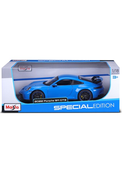 Porsche 911 Gt3 Model Araba 1/18 - Mavi
