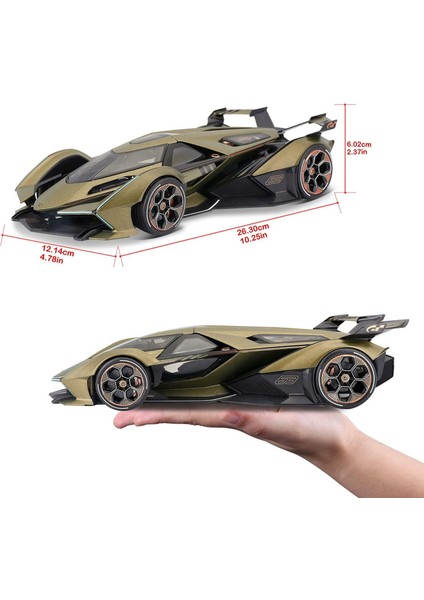 Lamborghini V12 Vision Gran Turismo Model Araba 1/18 - Yeşil fırsatları